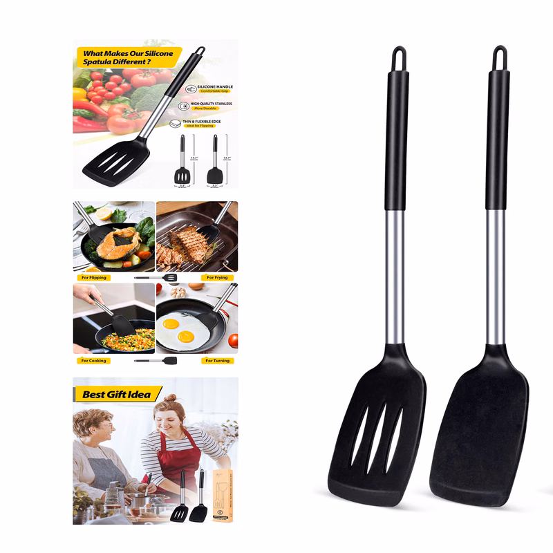 Non Stick Slotted Kitchen Spatulas