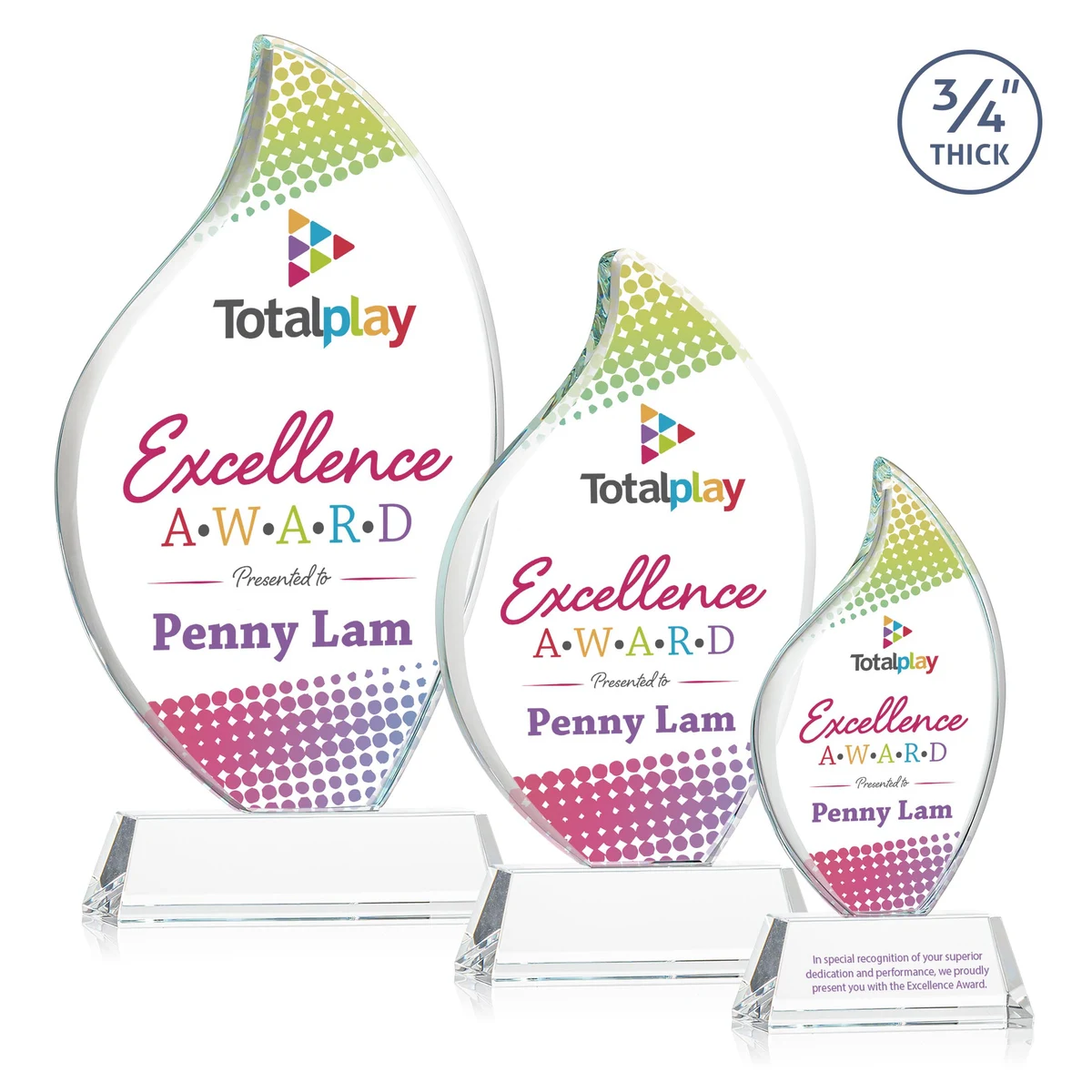 Odessy Flame Vividprint™ Award on Newhaven - Clear 1