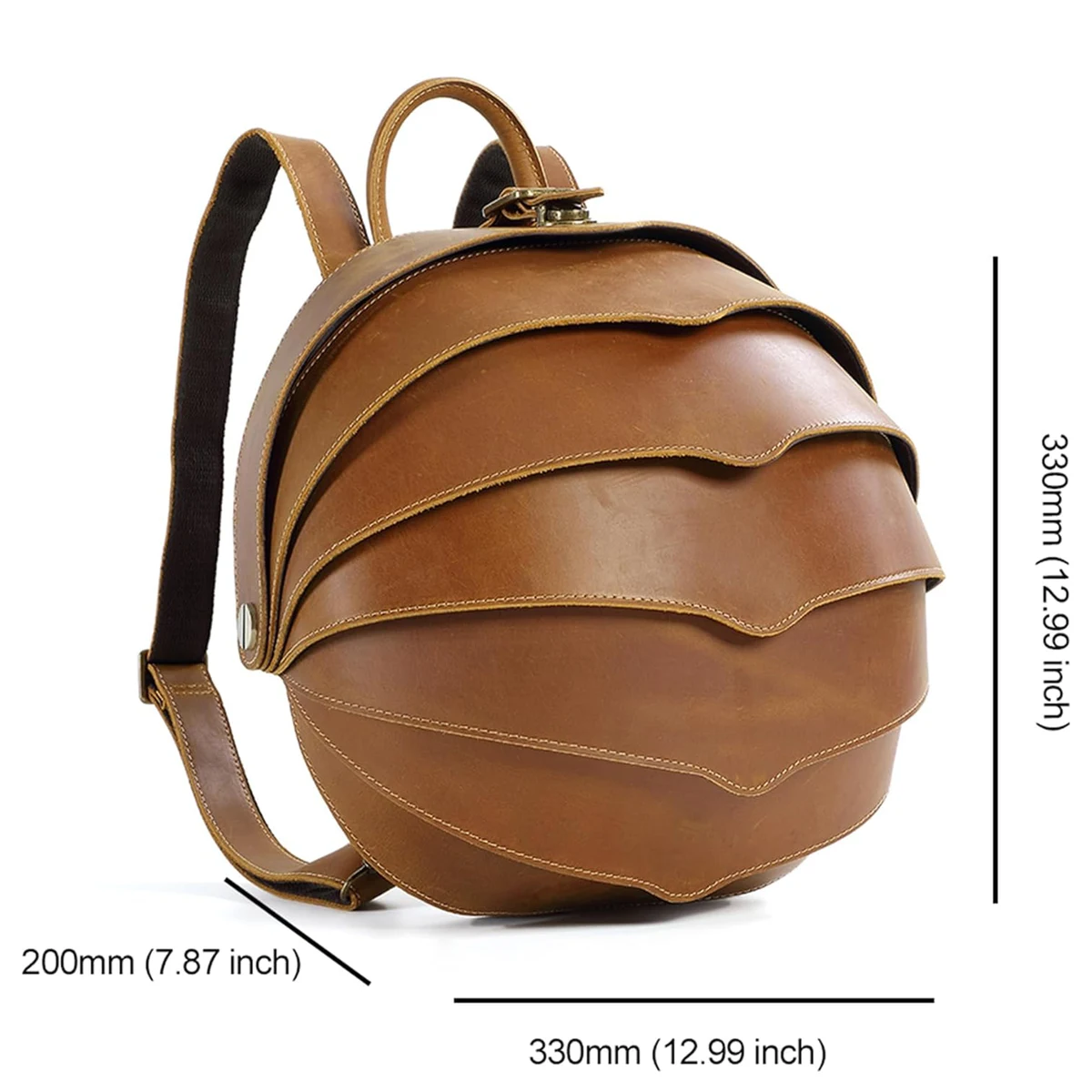 Beetle Shape Men Leather Backpack 1