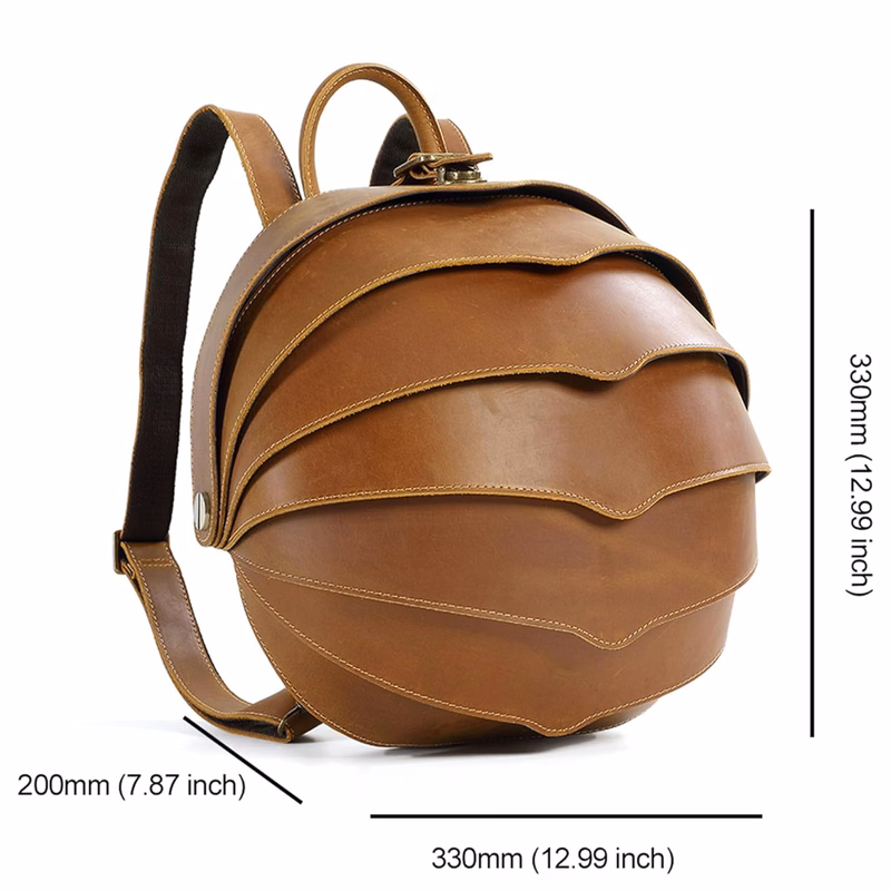 Beetle Shape Men Leather Backpack