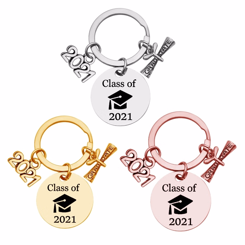 2021 Stainless Steel Graduation Season Keychain