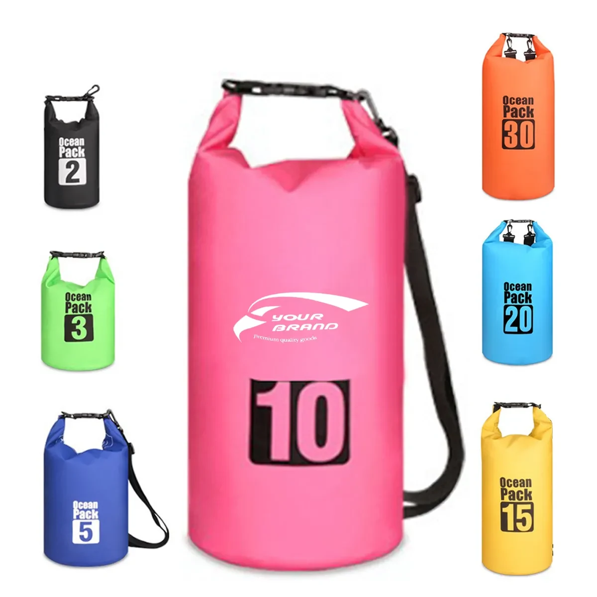 Heavyweight Waterproof Drybag With Shoulder Strap 10L 1