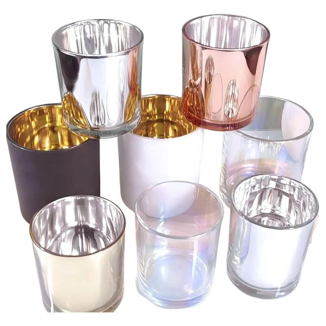 Electroplated Glass Candle Holder 1