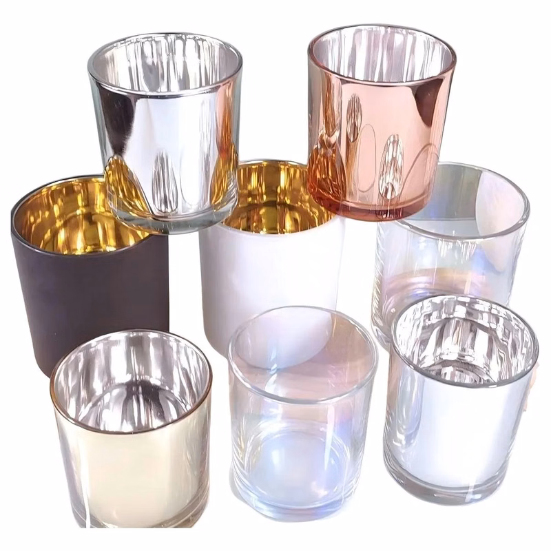 Electroplated Glass Candle Holder