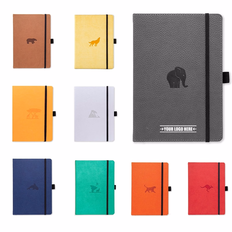 A5 Hardcover Cream Wildlife Notebook 100GSM Squared