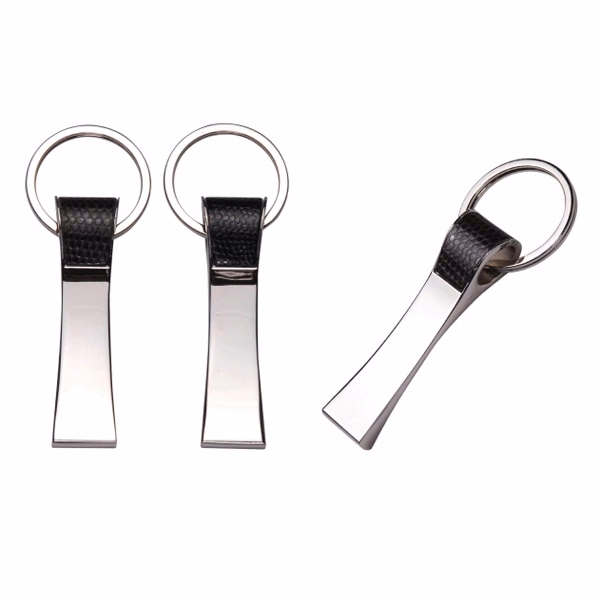 Leatherette Metal Key Chain