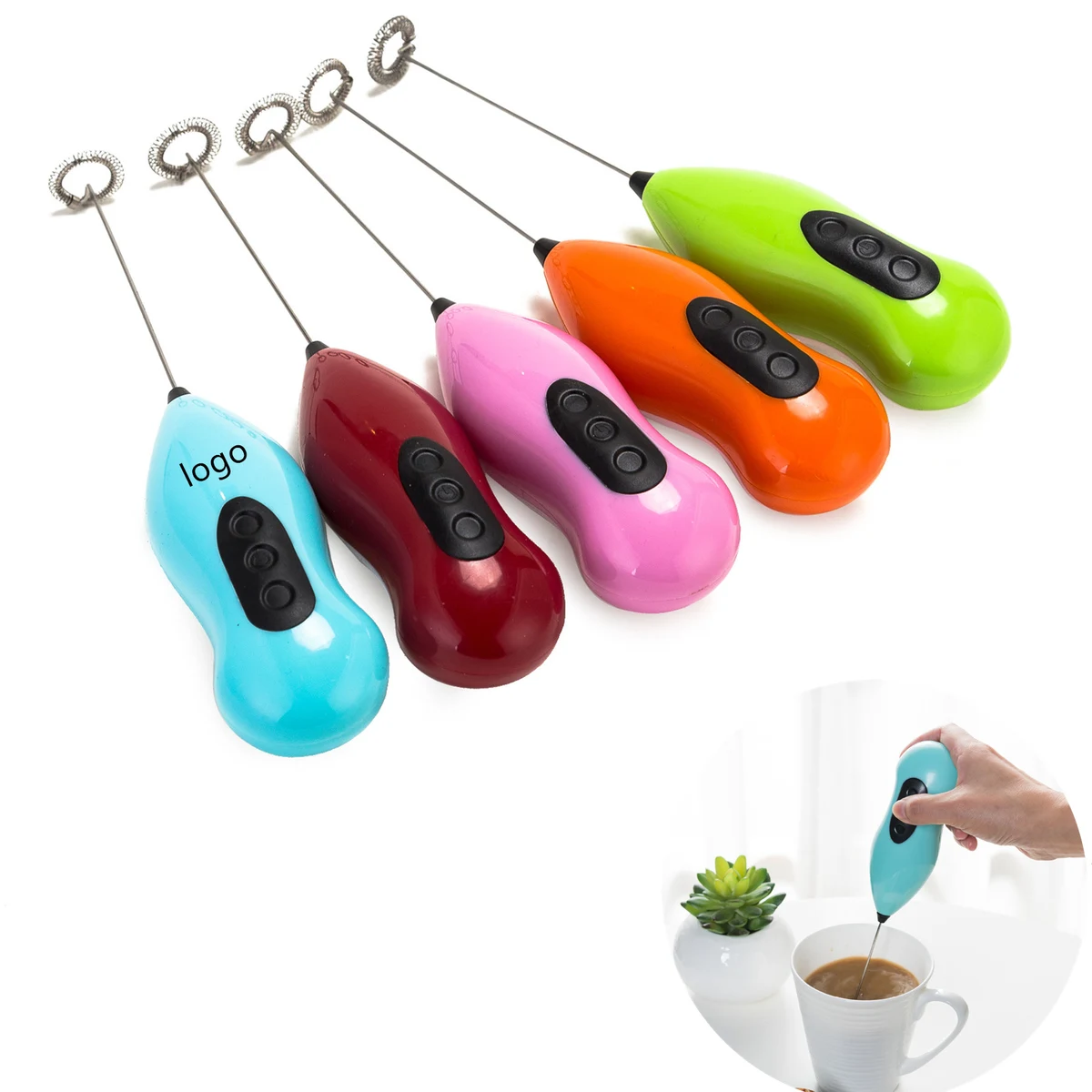 Battery Frother for Coffee Foam Maker and Drink Mixer 1