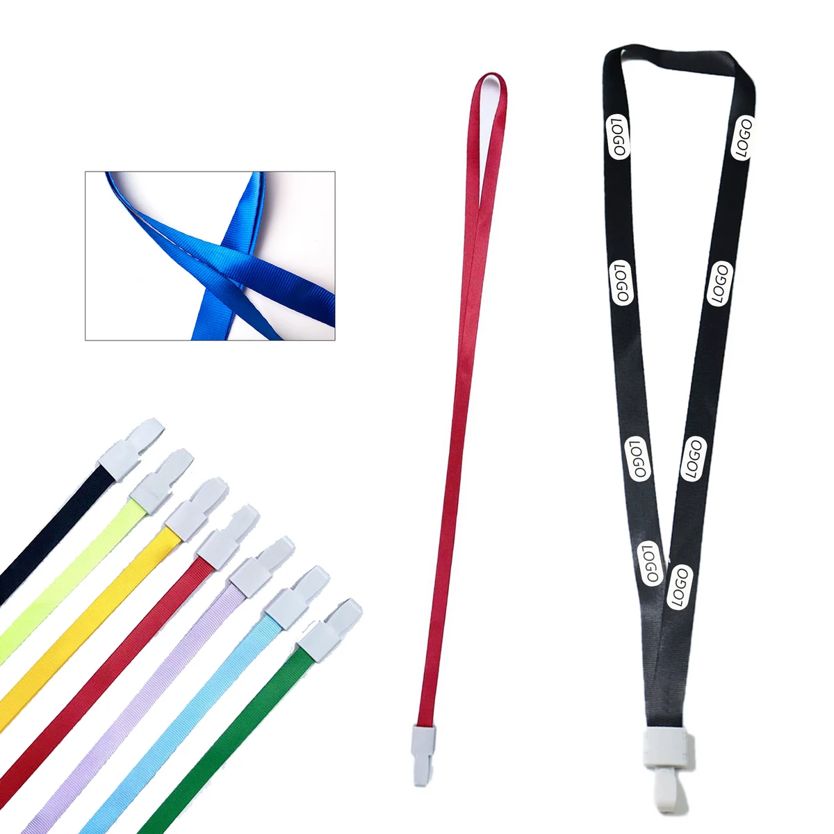 Polyester ID Card Holder Silk Screen Hanging Rope 1