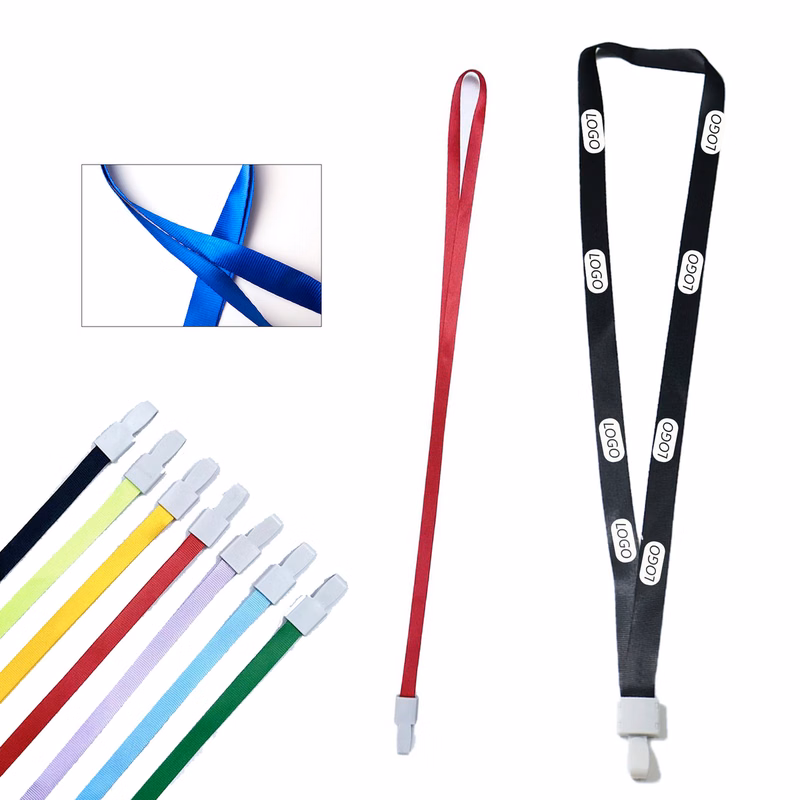 Polyester ID Card Holder Silk Screen Hanging Rope