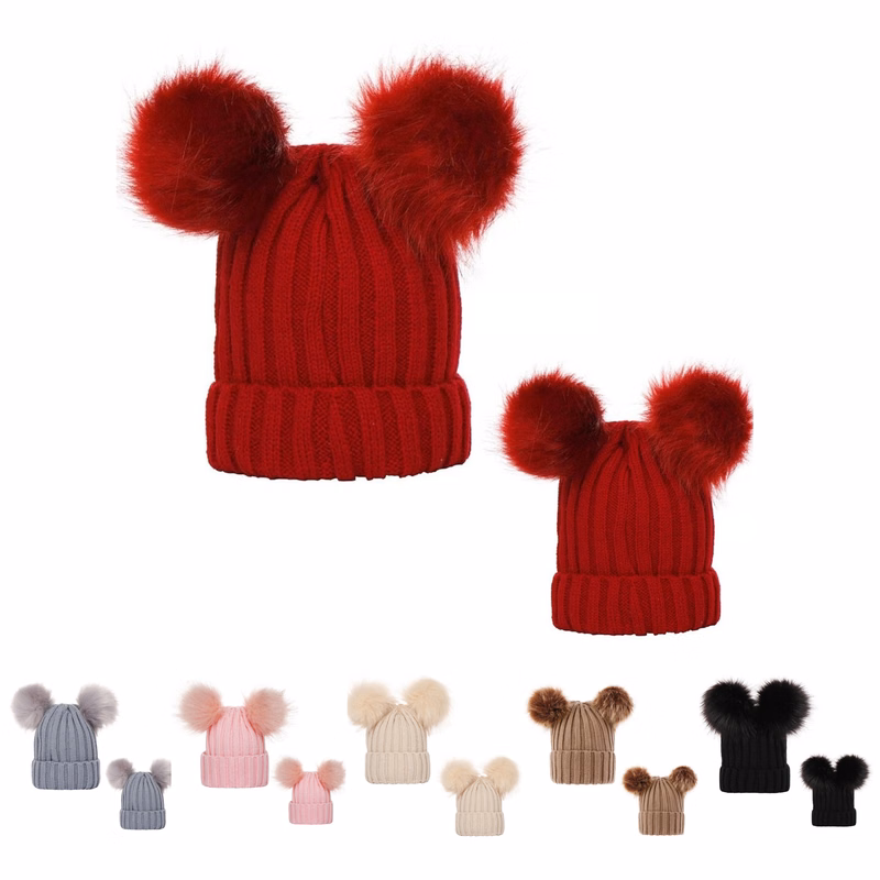 Parent Child Winter Knitted Beanie Hat