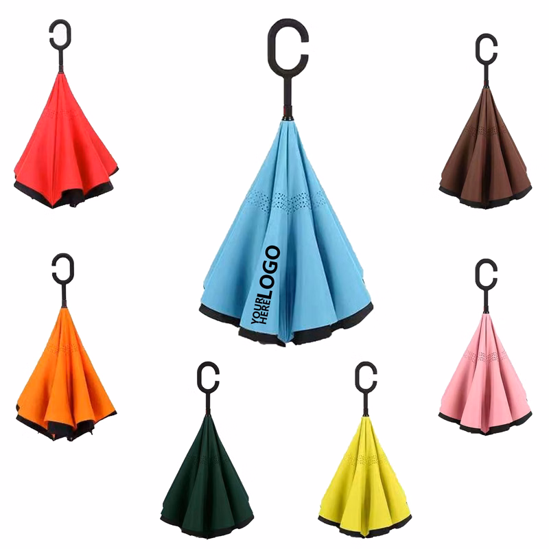 Fabric Double Layer Manual Sunshade Umbrella