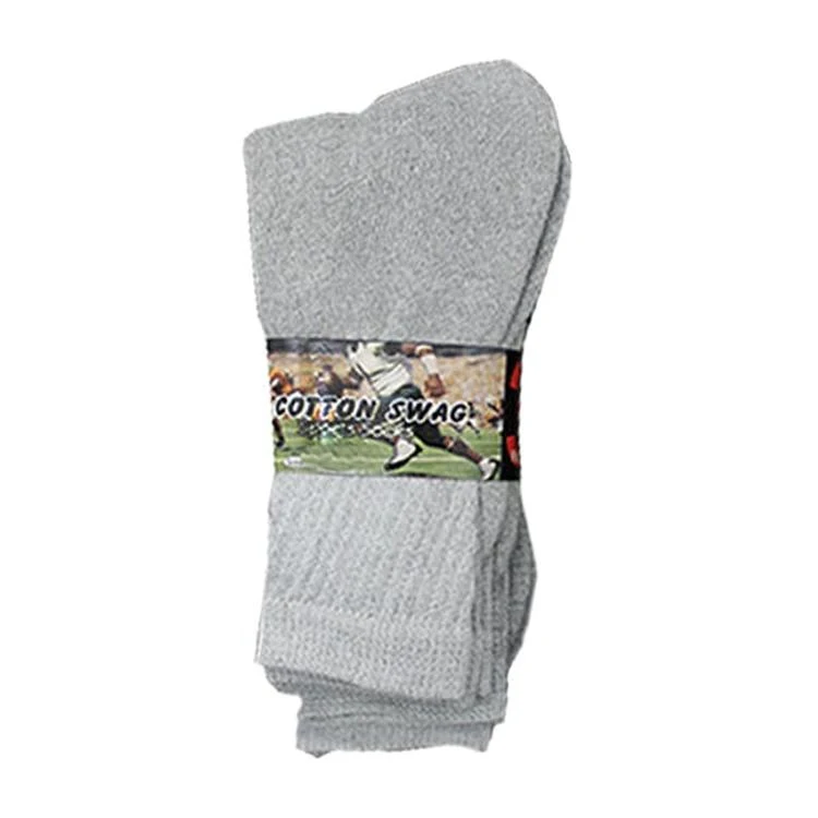 Adult Crew Socks Gray Size 9-11 1