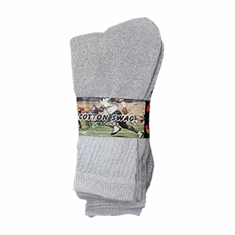 Adult Crew Socks Gray Size 9-11
