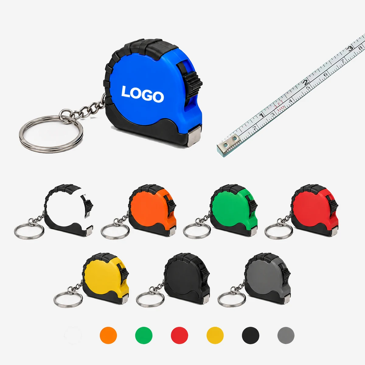 Mini Retractable Key Ring Tape Measure 1