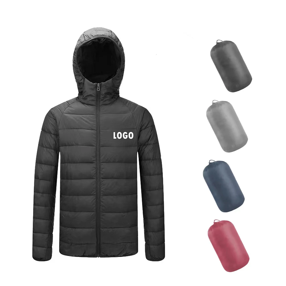 Men's Down Cotton Jacket With Hood 1