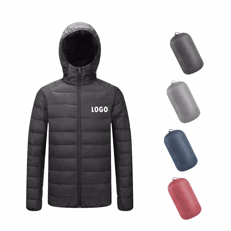 Men's Down Cotton Jacket With Hood