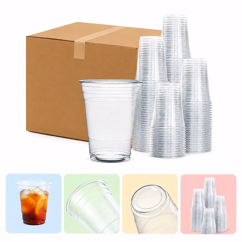 16 Oz Crack-Resistant PET Plastic Cups