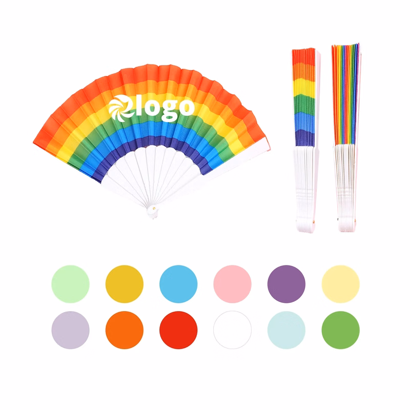 Custom Rainbow Folding Fan