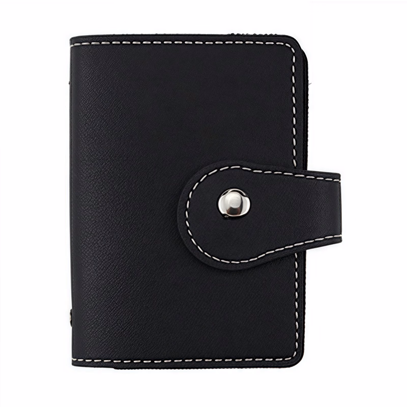 Custom Logo 26-Card Holder Mini PU Leather Card Wallet