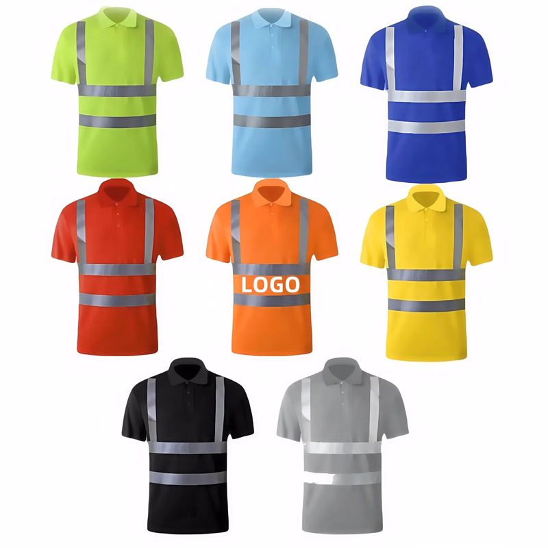 High-Visibility Polo Shirts With Reflective Strips