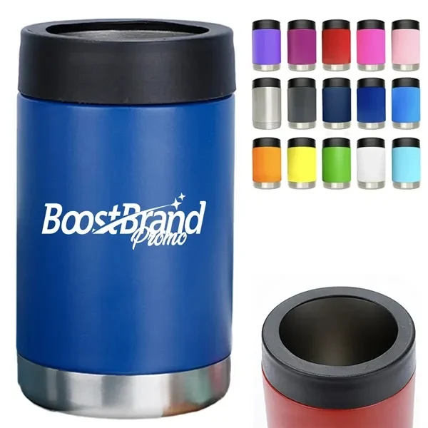 Custom 12 oz Stainless Steel Can & Bottle Insulator — Premium Beverage Koozie, custom koozie with logo imprint 1