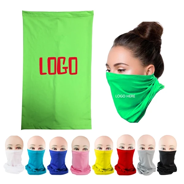 Custom Polyester Stretch Tube Neck Gaiter & Face Mask — Multi Use Outdoor Giveaway 1