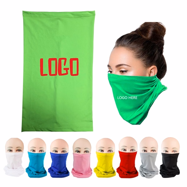 Custom Polyester Stretch Tube Neck Gaiter & Face Mask — Multi Use Outdoor Giveaway