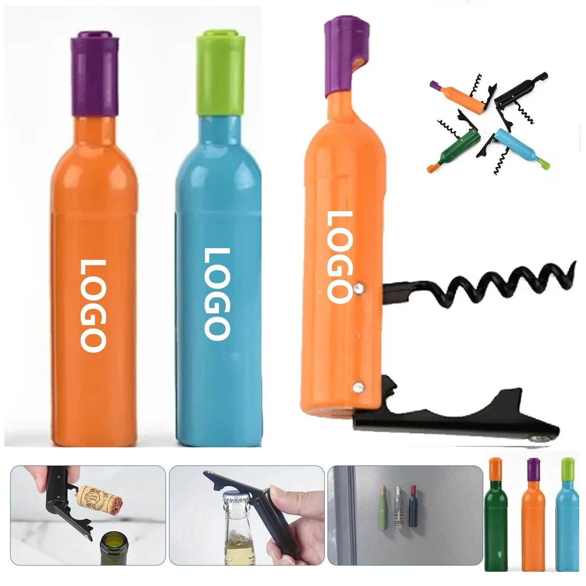 Wine Shaped Corkscrew Bottle Opener 1