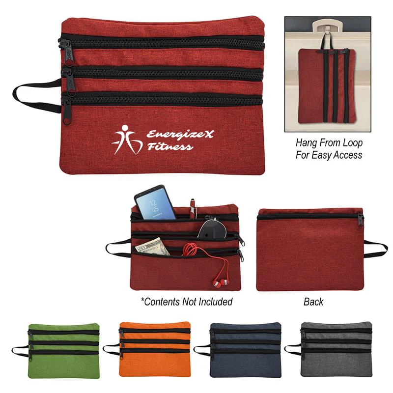 Heathered Tech Accessory Travel Bag 1