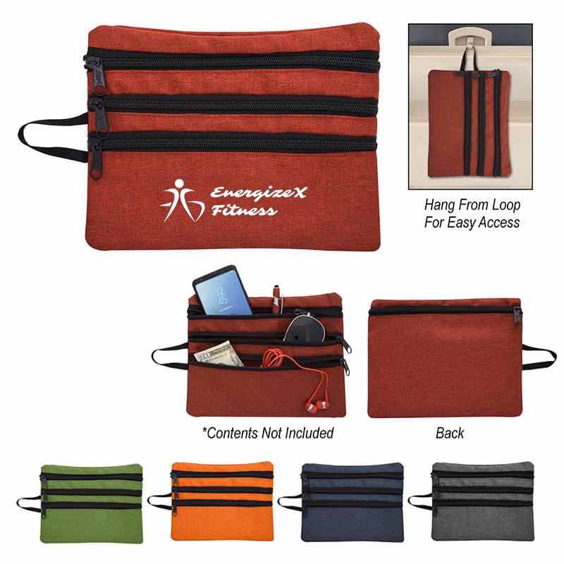 Heathered Tech Accessory Travel Bag