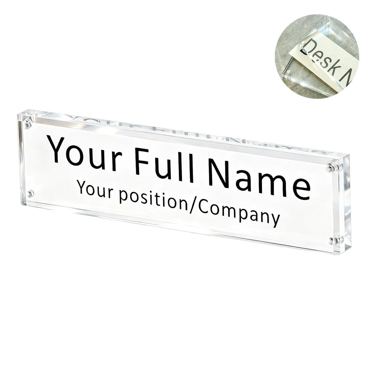 Acrylic Desk Name Plate for Office 1