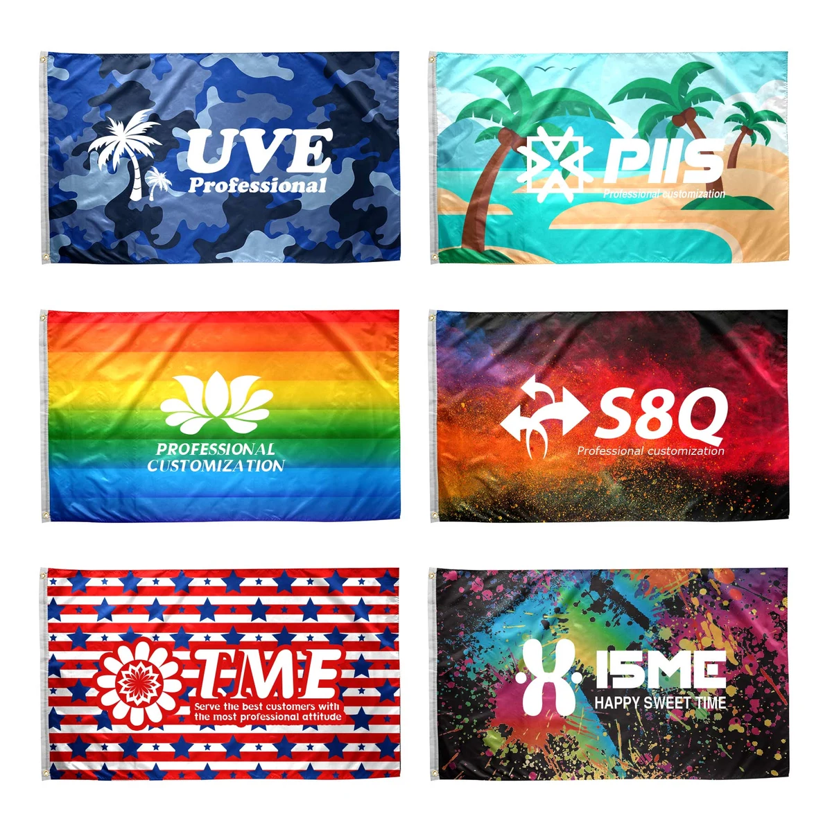 3' x 5' FT One Layer Custom Marking Flag 1
