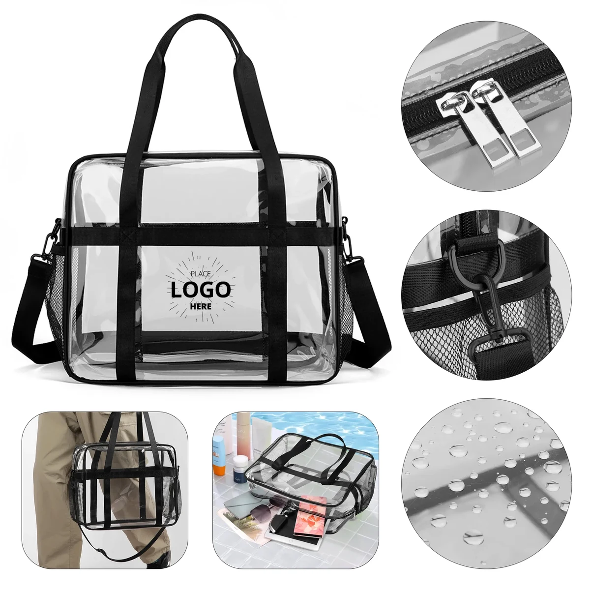Transparent Shoulder Strap Handbag 1
