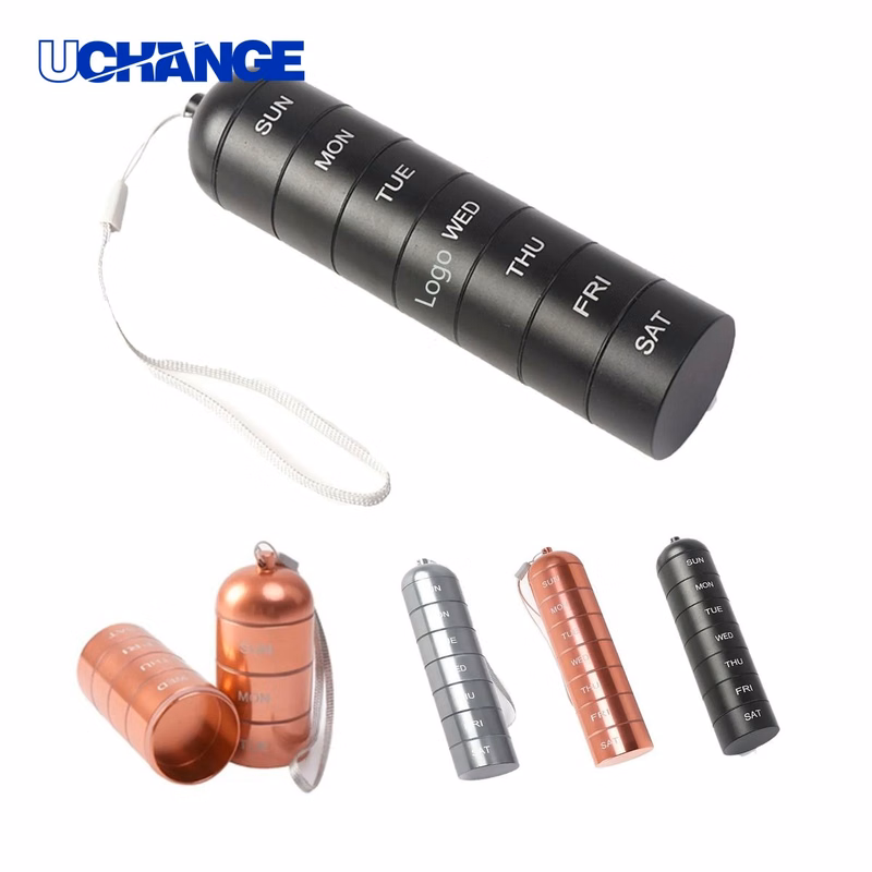 Weekly Metal Pill Case Organizer for Travel
