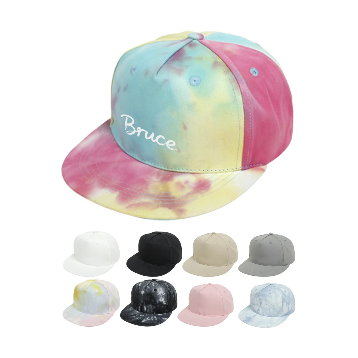 Toddler Tie-Dye Hip Hop Baseball Cap Flat Brim 1