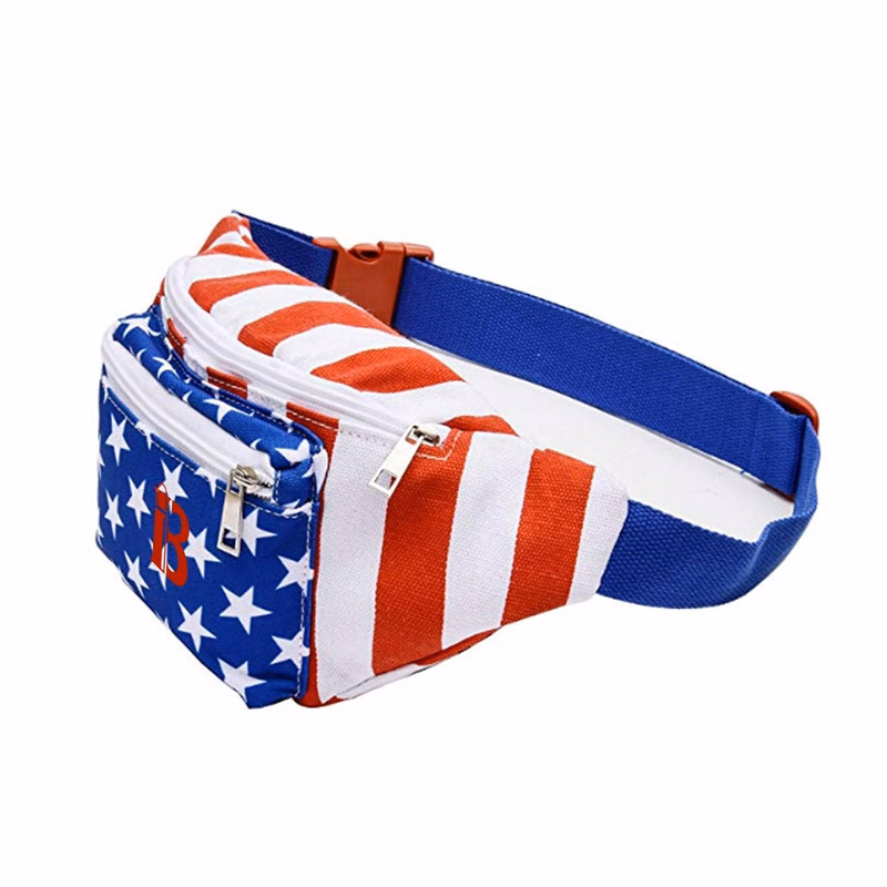 American Flag Fanny Packs w/ Drink Holder