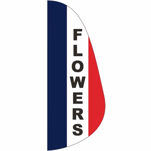 "FLOWERS" 3' x 8' Message Feather Flag