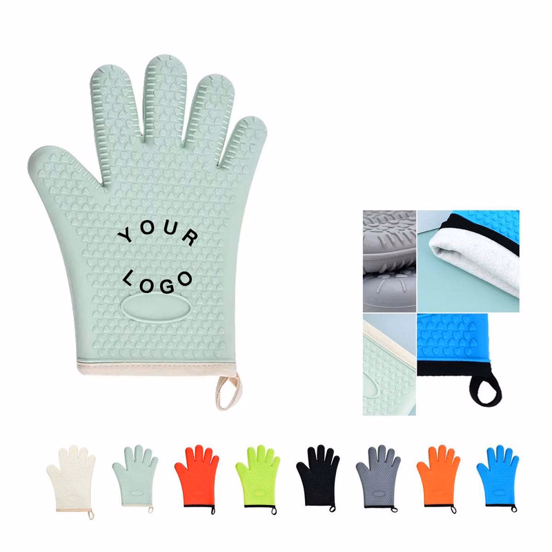 Durable Silicone Oven Gloves with Cotton Lining