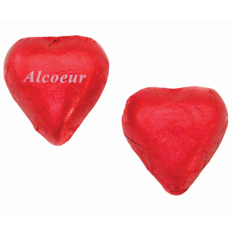Imprinted Chocolate Foiled Hearts 1