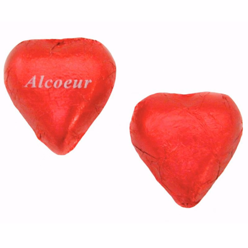 Imprinted Chocolate Foiled Hearts