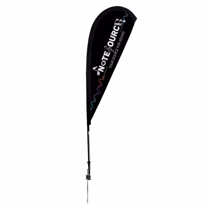 6' Elite Teardrop Nylon Sail Sign Kit (Single-Sided with Ground Spike)