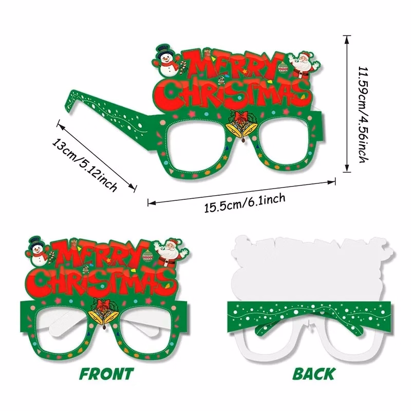 8PCS Christmas Party Glasses Frames