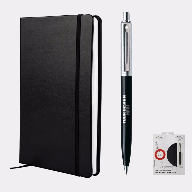 SHEAFFER® Executive Gift Set Sentinel Black 321 Ballpoint Pen with Medium Hard Notebook