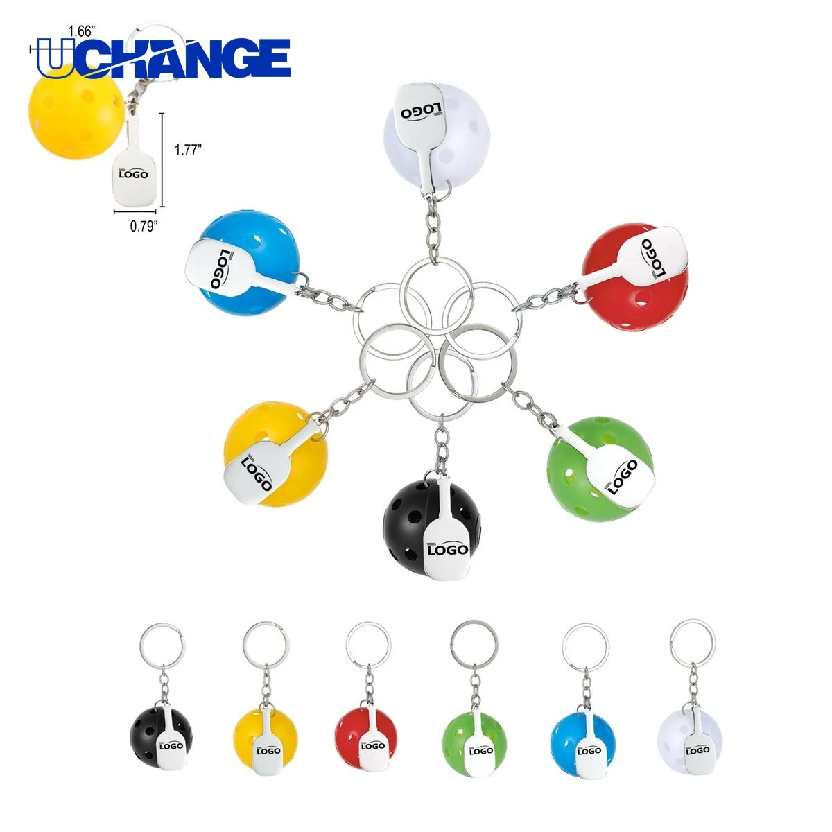 Mini Pickleball Bag Clip Keychain 1