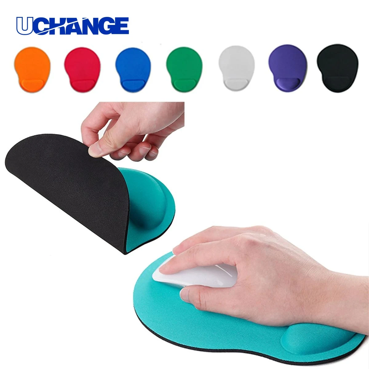 Portable Mouse Pad Mat with Gel Wrist Support 1