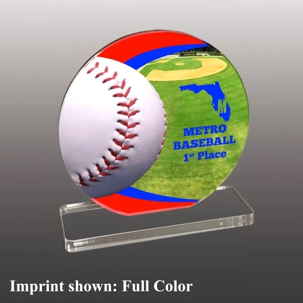 Baseball Themed Acrylic Award - Full Color 1