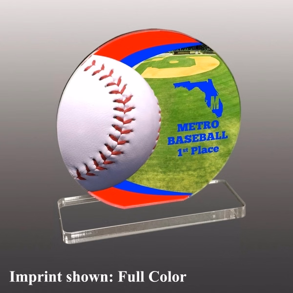 Baseball Themed Acrylic Award - Full Color