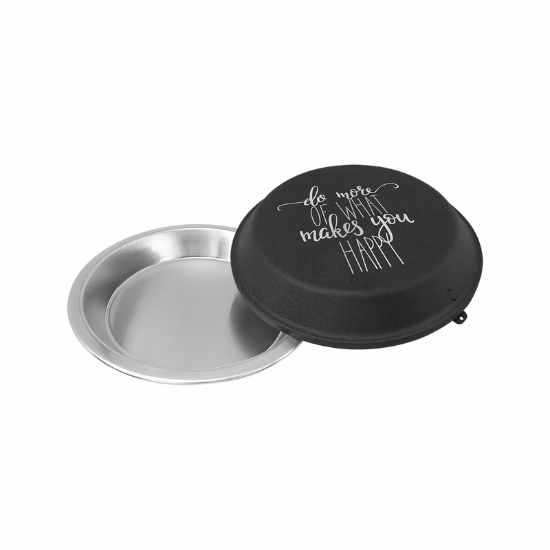 9" Aluminum Pie Pan w/Black Lid
