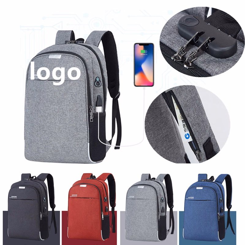 Anti-theft Lock USB Charging Port Laptop Backpacks