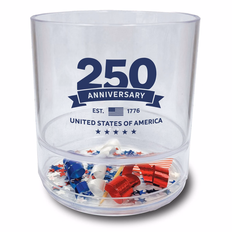 12oz USA 250 Compartment Tumbler with Stock 1 Color Imprint